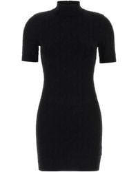 Michael Kors - Logo Jacquard Knit Mock Neck Dress - Lyst