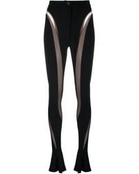 Mugler - High-Rise Button Casual Pants - Lyst