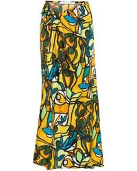 Christopher Esber - Abstract-Print Draped Skirt - Lyst