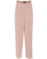 Max Mara - Studio Neottia Belted Wide Leg Trousers - Lyst