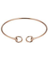 Gucci - Horsebit 18K Diamond Bangle Bracelet - Lyst