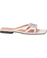 Ganni - Rhinestone-Decorated Sandals - Lyst