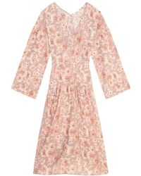 Vince - Dahlia Floral-Printed Pleated Dress - Lyst