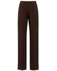 forte_forte - Elasticated Side-Slit Trousers - Lyst