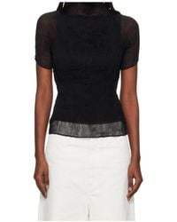 Issey Miyake - Chiffon Twist Sheer Top - Lyst