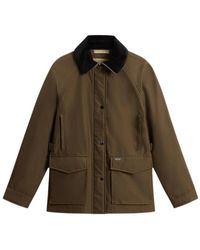 Woolrich - Velvet-Collared Flap-Pockets Jacket - Lyst