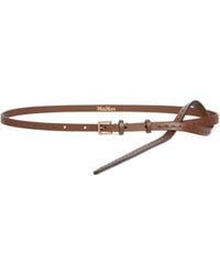 Max Mara - Leather Skinny Belt - Lyst