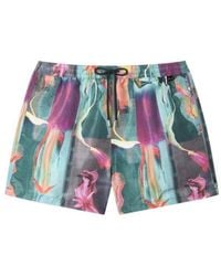 Paul Smith - 'Glitch Floral' Print Swim Shorts - Lyst
