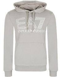 EA7 - Logo Hooded Sweater - Lyst