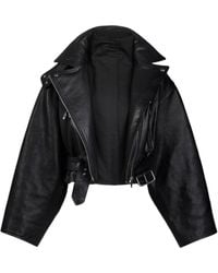 Alaïa - Alaïa Belted High-Neck Jacket - Lyst