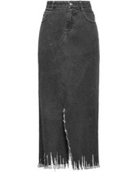 Marni - Solid-Color Denim Pencil Skirt - Lyst