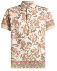 Etro - Placed Printed Short-Sleeved Polo Shirt - Lyst