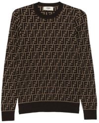 Fendi - Logo Pattern Sweater - Lyst