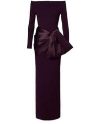 Solace London - Kori Bow-Detail Off-Shoulder Gown - Lyst