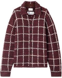 Aimé Leon Dore - Embroidered Checked Merino Wool-Blend Cardigan - Lyst