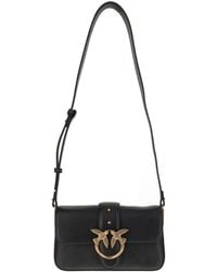 Pinko - Love One Logo Plaque Crossbody Bag - Lyst