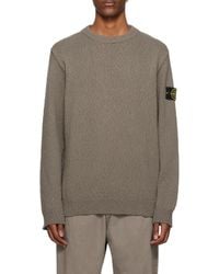 Stone Island - Textured Knitted Sweater - Lyst