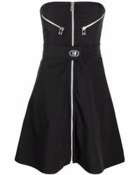 Bottega Veneta - Zip-Detail Strapless Dress - Lyst