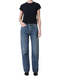 Agolde - Kelly High-Rise Straight-Leg Jeans - Lyst