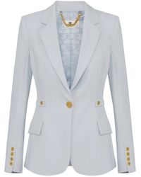 Elisabetta Franchi - Single-Breasted Cinched Blazer - Lyst