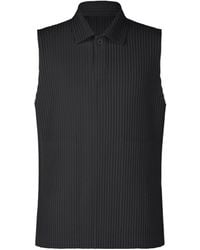 Homme Plissé Issey Miyake - Homme Plissé Issey Miyake Monthly Colors July Sleeveless Pleated Polo Shirt - Lyst