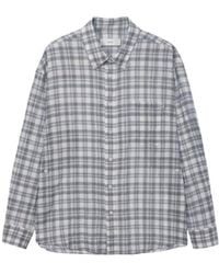 DUNST - Check-Pattern Long-Sleeve Shirt - Lyst