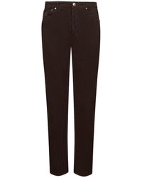 Brunello Cucinelli - Logo Patch Straight Leg Trousers - Lyst
