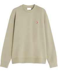 Maison Kitsuné - Logo-Embroidered Cotton Sweatshirt - Lyst