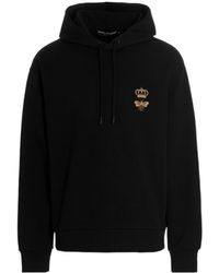 Dolce & Gabbana - Logo Embroidered Drawstring Hoodie - Lyst