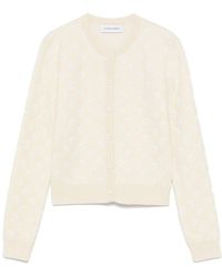 Marine Serre - Moon Jacquard Knit Fitted Cardigan - Lyst