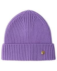 Versace - Ribbed Logo Beanie Hat - Lyst
