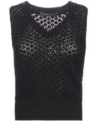 Ermanno Scervino - V-Neck Sleeveless Vest - Lyst