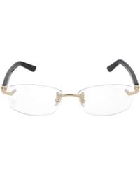 Cartier - Rimless Rectangular Frame Glasses - Lyst