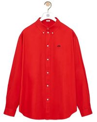 Loewe - Anagram Embroidered Button-Down Shirt - Lyst