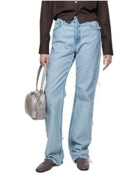 Acne Studios - Frayed Denim Jeans - Lyst