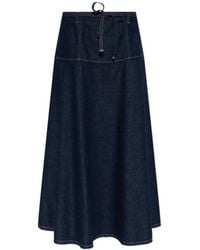 Samsøe & Samsøe - Satilly Drawstring-Fastening Midi Skirt - Lyst