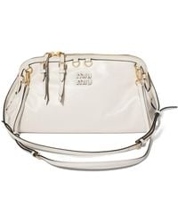 Miu Miu - Caprice Shiny Leather Clutch - Lyst