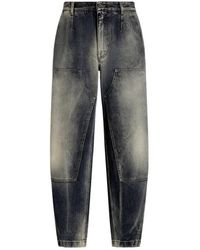 Dolce & Gabbana - Logo Plaque Panelled Jeans - Lyst