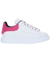 McQueen - Oversized Lace-Up Leather Sneakers - Lyst