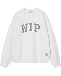 Carhartt - Logo Printed Crewneck Sweatshirt - Lyst