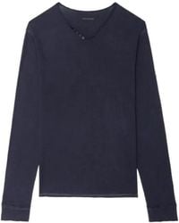 Zadig & Voltaire - Monastir Henley T-Shirt - Lyst