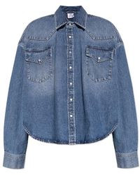 Vetements - Long-Sleeved Denim Shirt - Lyst