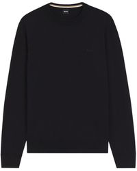 BOSS - Boss Logo Embroidered Jumper - Lyst