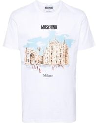 Moschino - Logo Printed Crewneck T-Shirt - Lyst