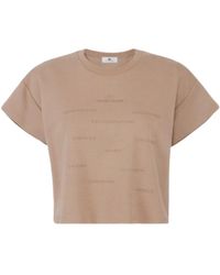 Elisabetta Franchi - Logo Lettering Crewneck T-Shirt - Lyst