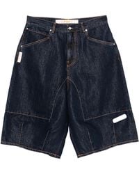PDF CHANNEL - Pdf Channel Logo Denim Shorts - Lyst