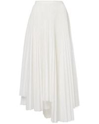 Plan C - Plisse Asymmetric Muslin Maxi Skirt - Lyst