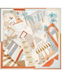 Fendi - Graphic Printed Square Scarf - Lyst