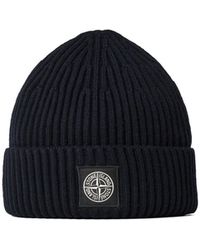 Stone Island - Ribbed Knit Beanie - Lyst