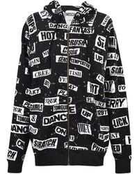 Moschino - Logo Printed Hooded Casual Jacket - Lyst